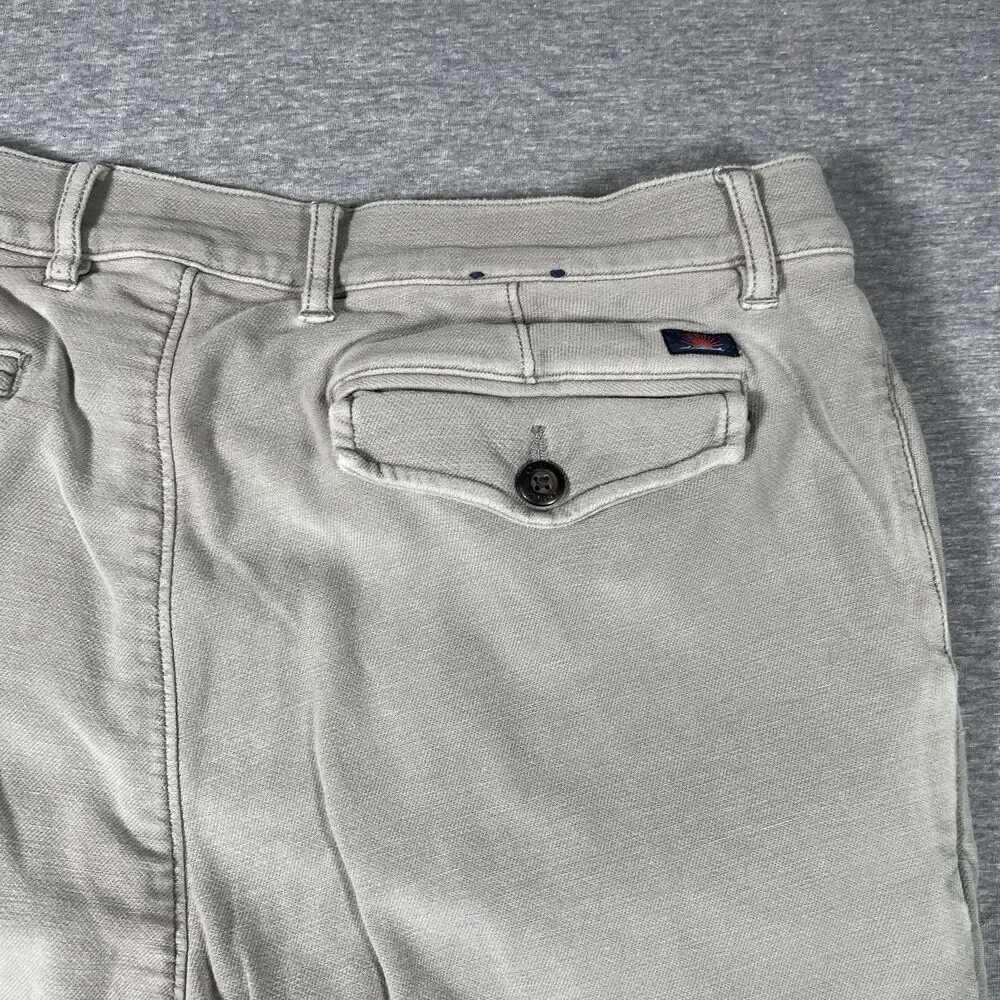 Faherty Chino Pants Mens 30x28 Gray Cotton Rayon Lyocell Slim Tapered